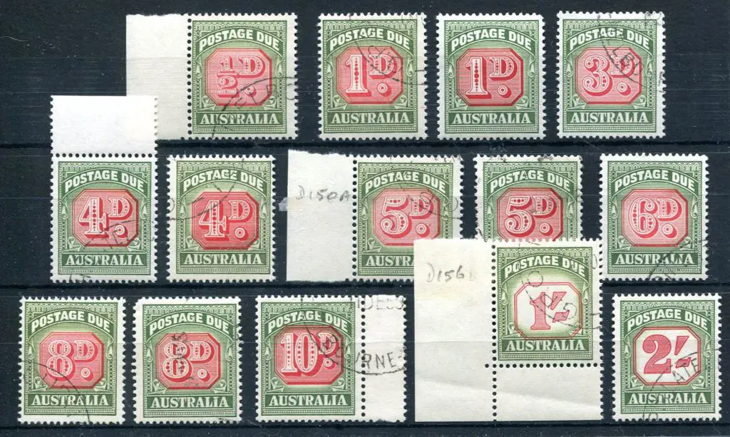 1958/60 ½d to 2/- no wmk SG D132/D141 set of 10 ... Image 1++