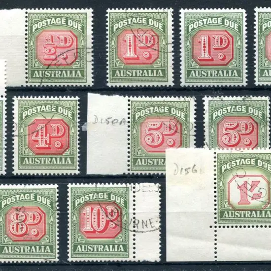 1958/60 ½d to 2/- no wmk SG D132/D141 set of 10 ...