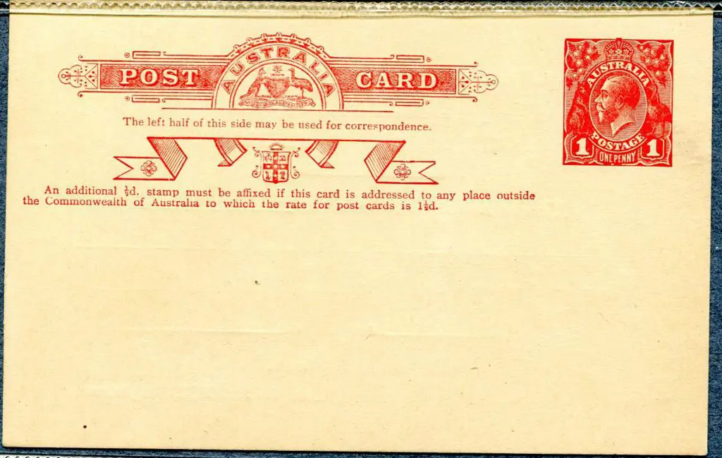 1915/16 1d red KGV sideface Die II with admonition ... Image 1++