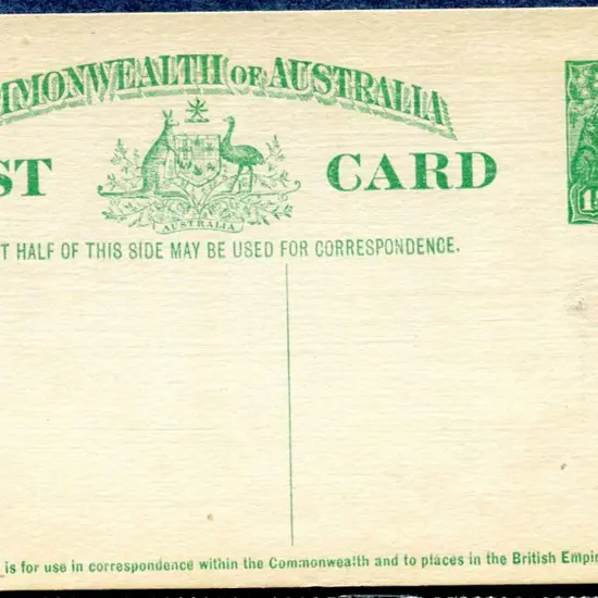 1923 1½d green KGV Sideface ovptd "ONE PENNY" on ...