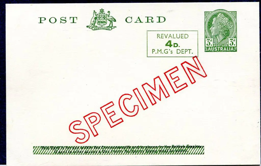 1957 4d on 3d green QEII, Die 2 ovptd "SPECIMEN" ... Image 1++