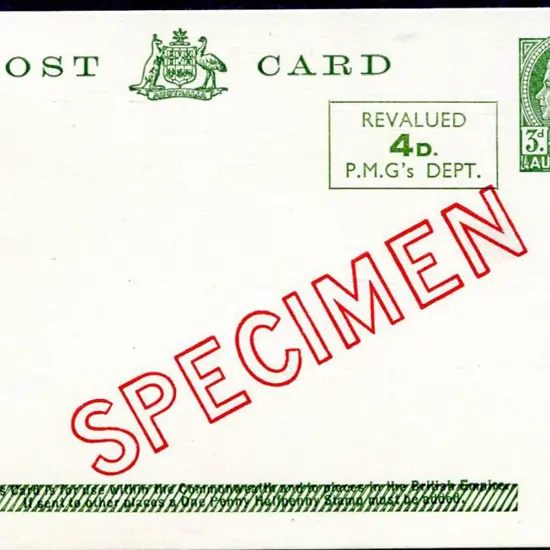 1957 4d on 3d green QEII, Die 2 ovptd "SPECIMEN" ...