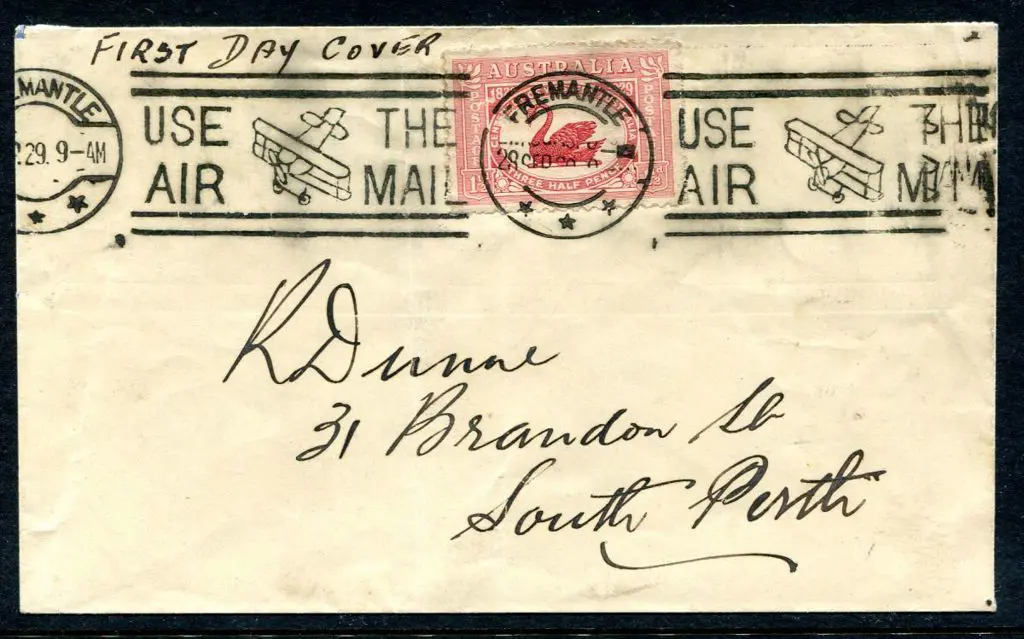 1929 (28th Sept) 1½d WA Cent on plain env ... Image 1++