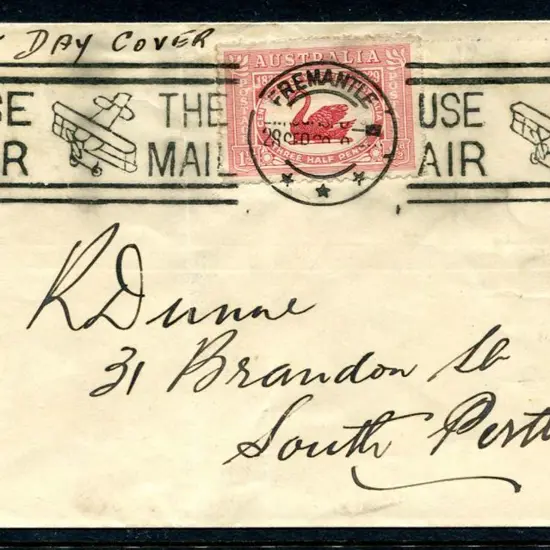 1929 (28th Sept) 1½d WA Cent on plain env ...