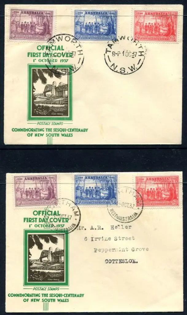 1937 (1st Oct) NSW Sesqui Sydney illust covers ... Image 1++