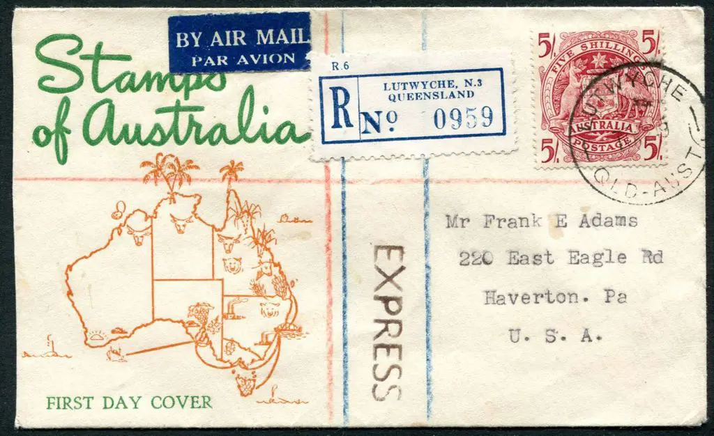1949 (11th Apr) 5/- Arms on Cohen illust Lutwyche ... Image 1++