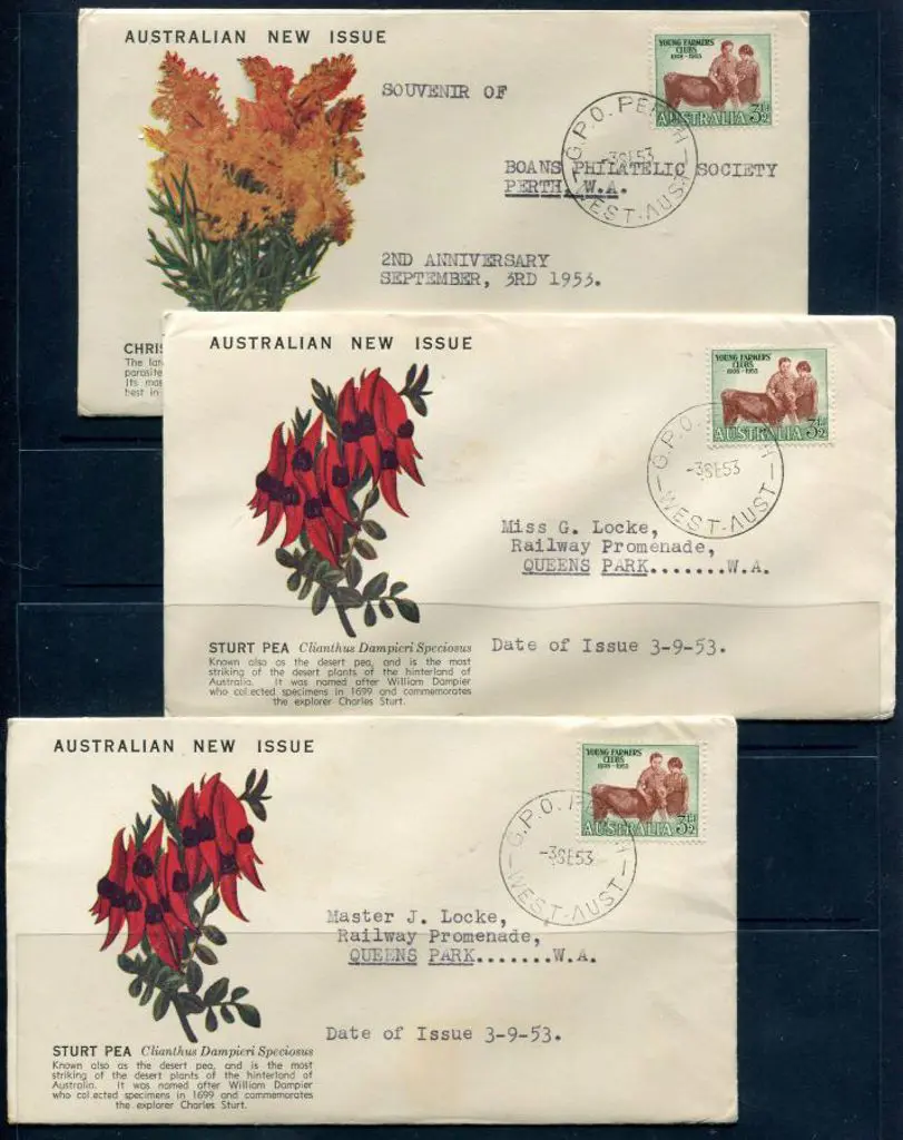 1953 (3rd Sept) Young Farmers Boans covers with 2 ... Image 1++