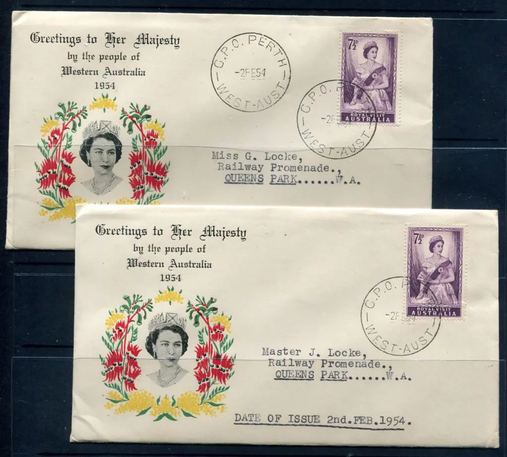 1954 (2nd Feb) 7½d Royal Visit on Boans illust ... Image 1++