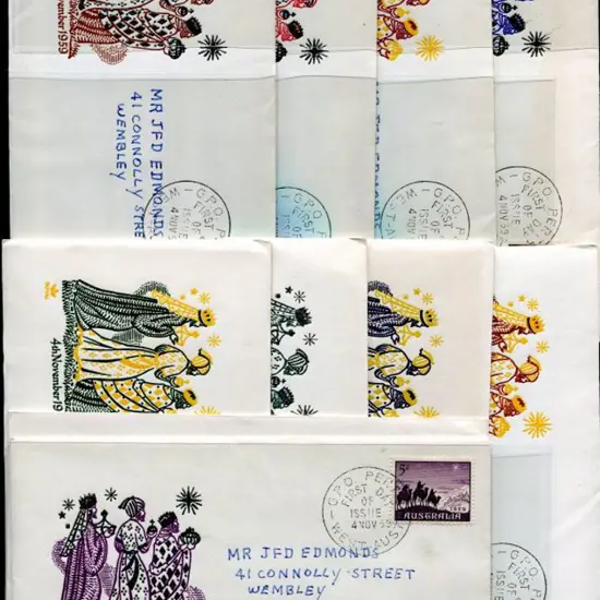 1959 (4th Nov) 5d Christmas set of 10 Royal illust ...