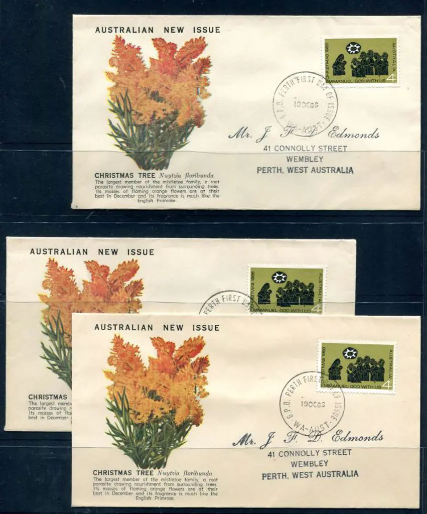 1966 (19th Oct) 4c Christmas on "Christmas Tree" ... Image 1++
