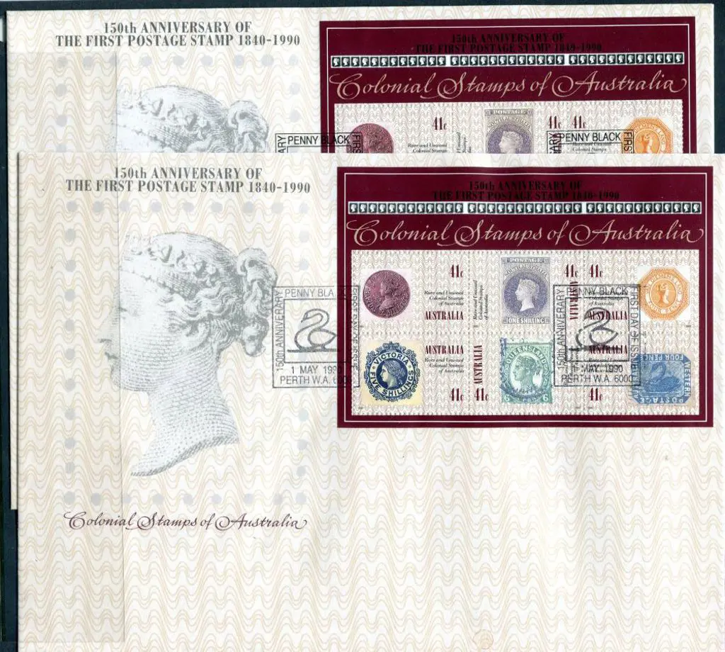 1990 (1st May) Stamp Anniversary M/S on FDC ... Image 1++