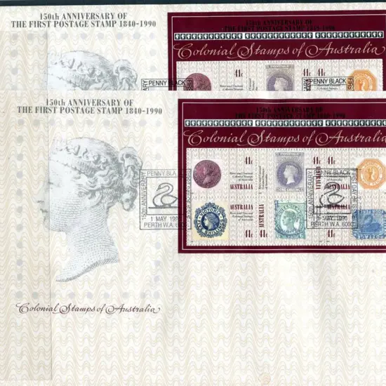 1990 (1st May) Stamp Anniversary M/S on FDC ...