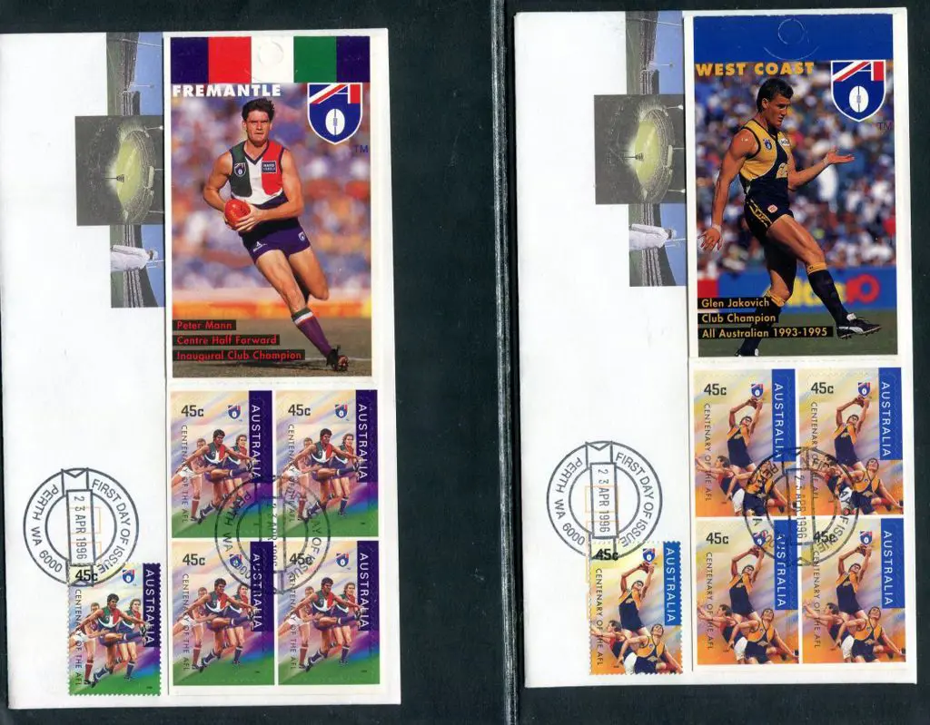 1996 (23rd April) AFL entire booklet panes on set ... Image 1++