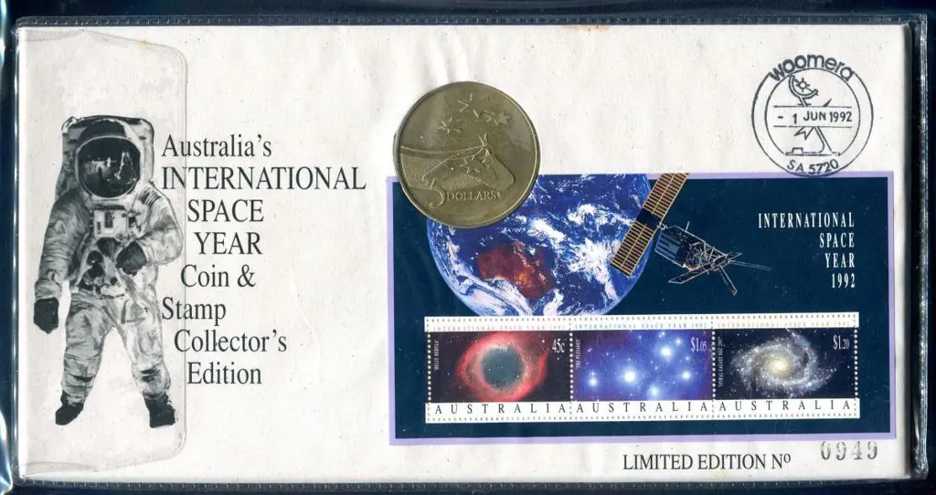 1992 (1st June) International Space Year "Coin & ... Image 1++