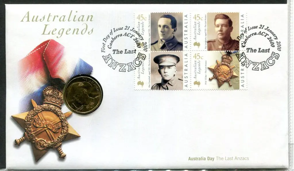 2000 (21st Jan) Australian Legends - ANZACS PNC ... Image 1++