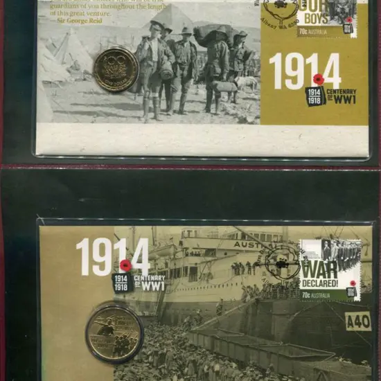 2014 (22nd Apr) WWI Centenary PNC pair with the ...