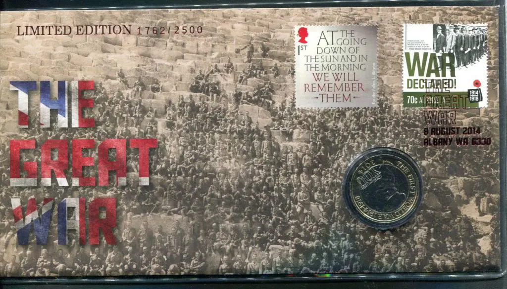 2014 (8th Aug) "The Great War" £2 GB coin on ... Image 1++