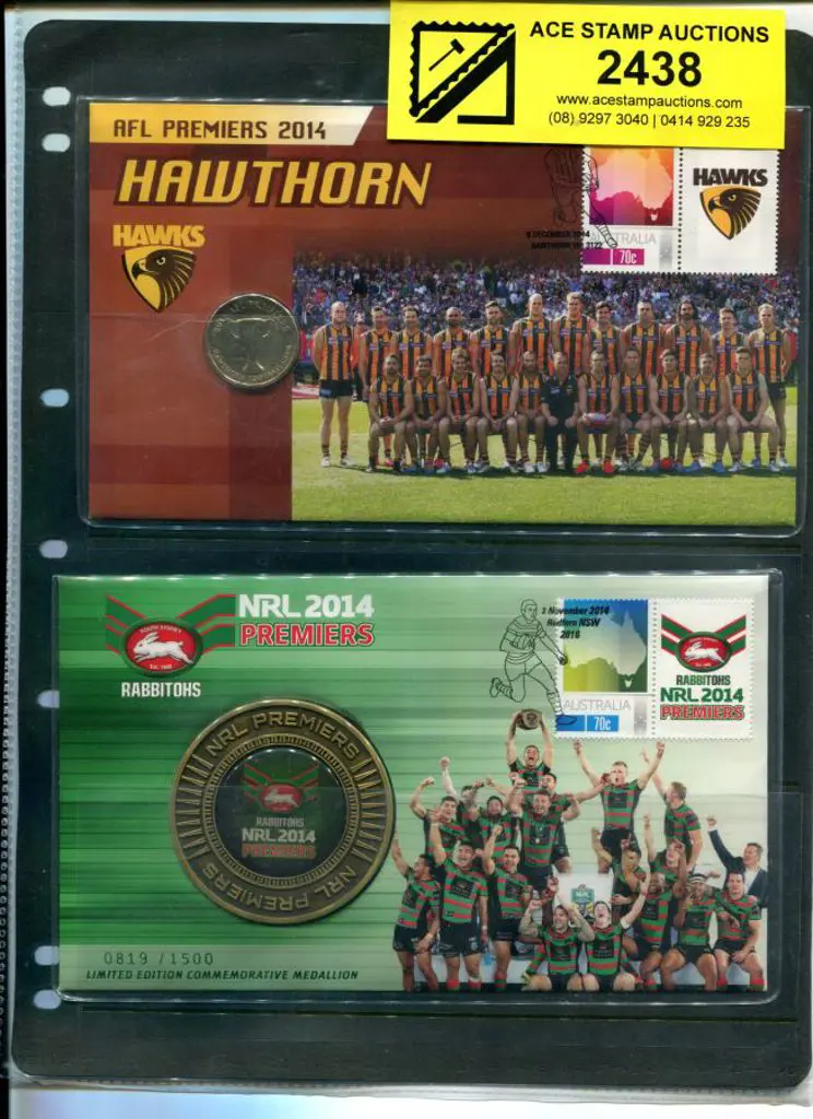 2014 (8th Dec) Hawthorn AFL Premiers $1 PNC pmkd ... Image 1++