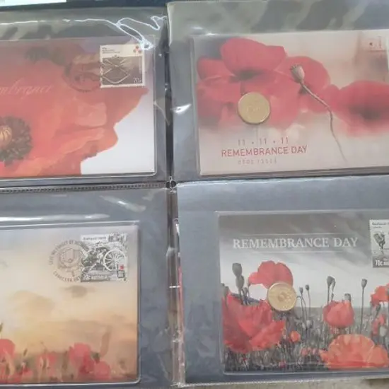 2014-2017 "Remembrance" PNC's with $2 coins, 4 ...