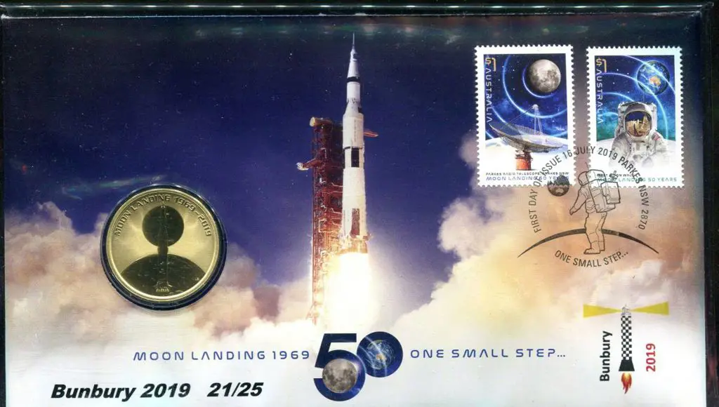 2019 (16th July) 50th Anniv Moon Landing $1 PNC ... Image 1++