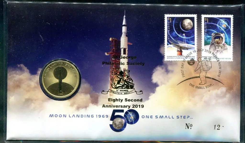 2019 (16th July) 50th Anniv Moon Landing $1 PNC ... Image 1++