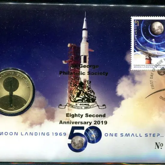 2019 (16th July) 50th Anniv Moon Landing $1 PNC ...