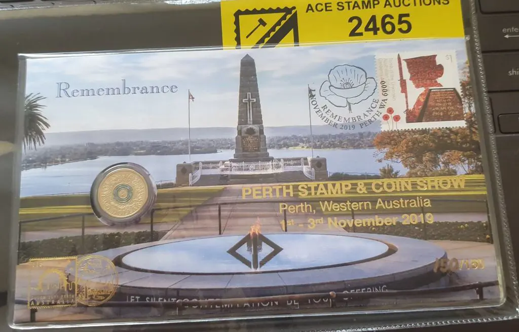2019 (1st Nov) Remembrance $2 RAM coloured coin ... Image 1++