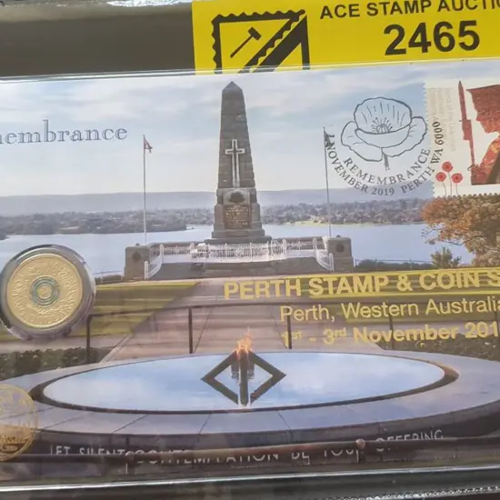 2019 (1st Nov) Remembrance $2 RAM coloured coin ...