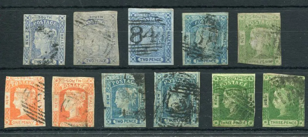 1851/54 imperf laureated issues. 11 good to fine ... Image 1++