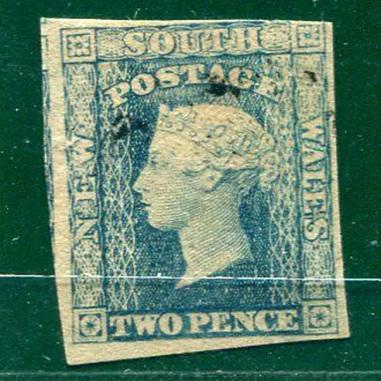 1859 2d ultramarine QV with light indistinct ...