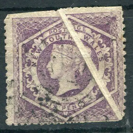 1860/72 6d violet perf. 12, with spectacular ...