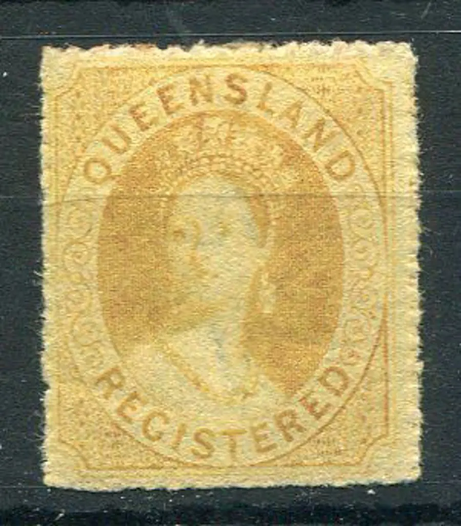 1860 (6d) "Registered" orange yellow. Fine MLH. ... Image 1++