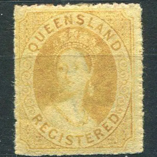 1860 (6d) "Registered" orange yellow. Fine MLH. ...