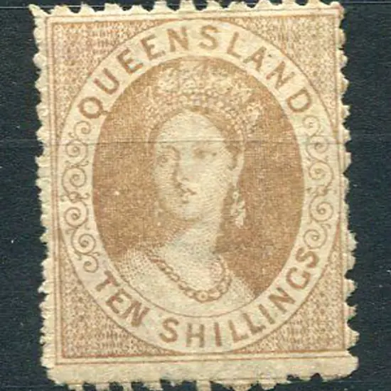 1880 10/- bistre-brown. MLH, a few shortish perfs ...