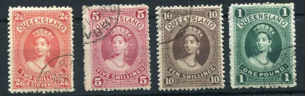 1886 2/6d, 5/-, 10/- & £1 Chalons on thick paper ... Image 1++