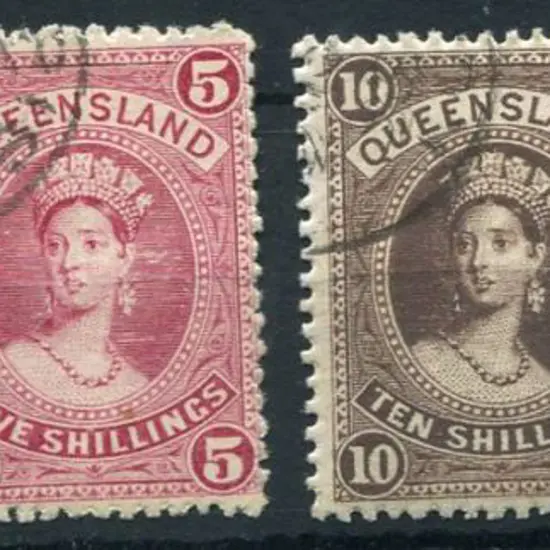 1886 2/6d, 5/-, 10/- & £1 Chalons on thick paper ...