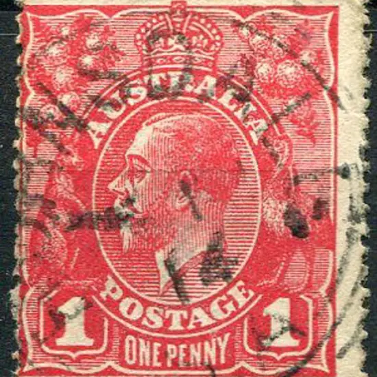 Hornsdale SC on 1d red KGV with part 1914 date. ...