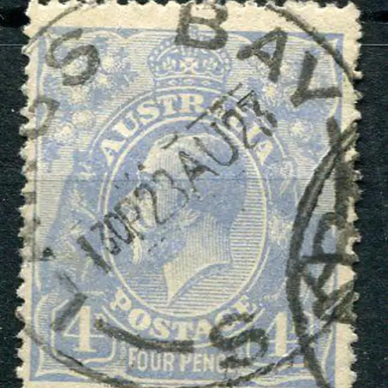 Largs Bay C4T-1 on 4d blue KGV for 23 AU 23. ...