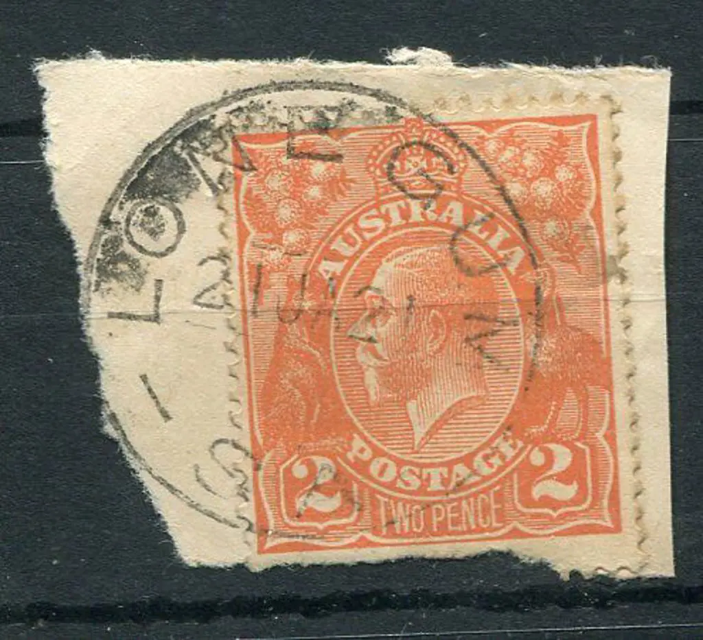 Lone Gum on 2d orange KGV on piece dated 21 JA 21. ... Image 1++