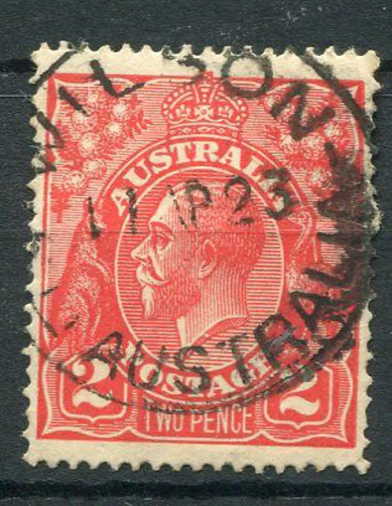 Wilson C1 on 2d red KGV dated 11 AP 23. A scarce ... Image 1++