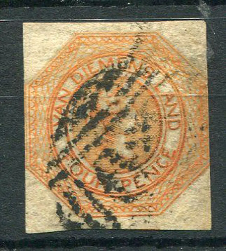 1853 4d orange, course engraving. Fine used with ... Image 1++