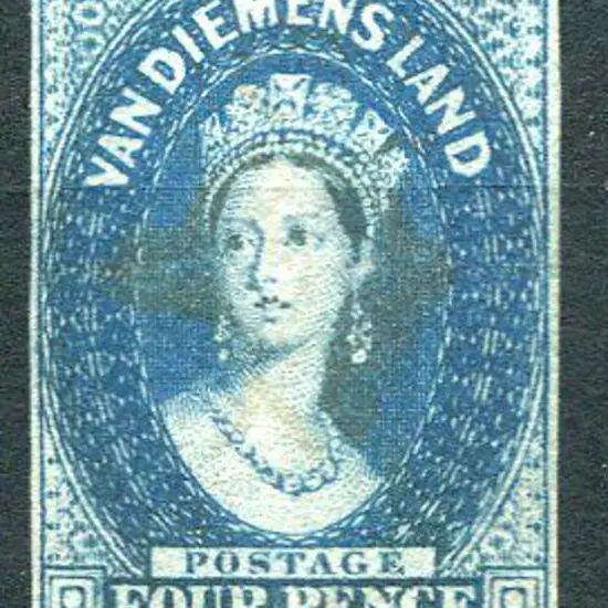 1855 4d deep blue with four close but even clear ...