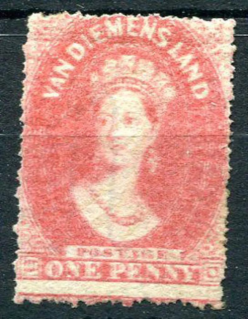 1868 1d carmine serrated perf 19. MH with 50% ... Image 1++