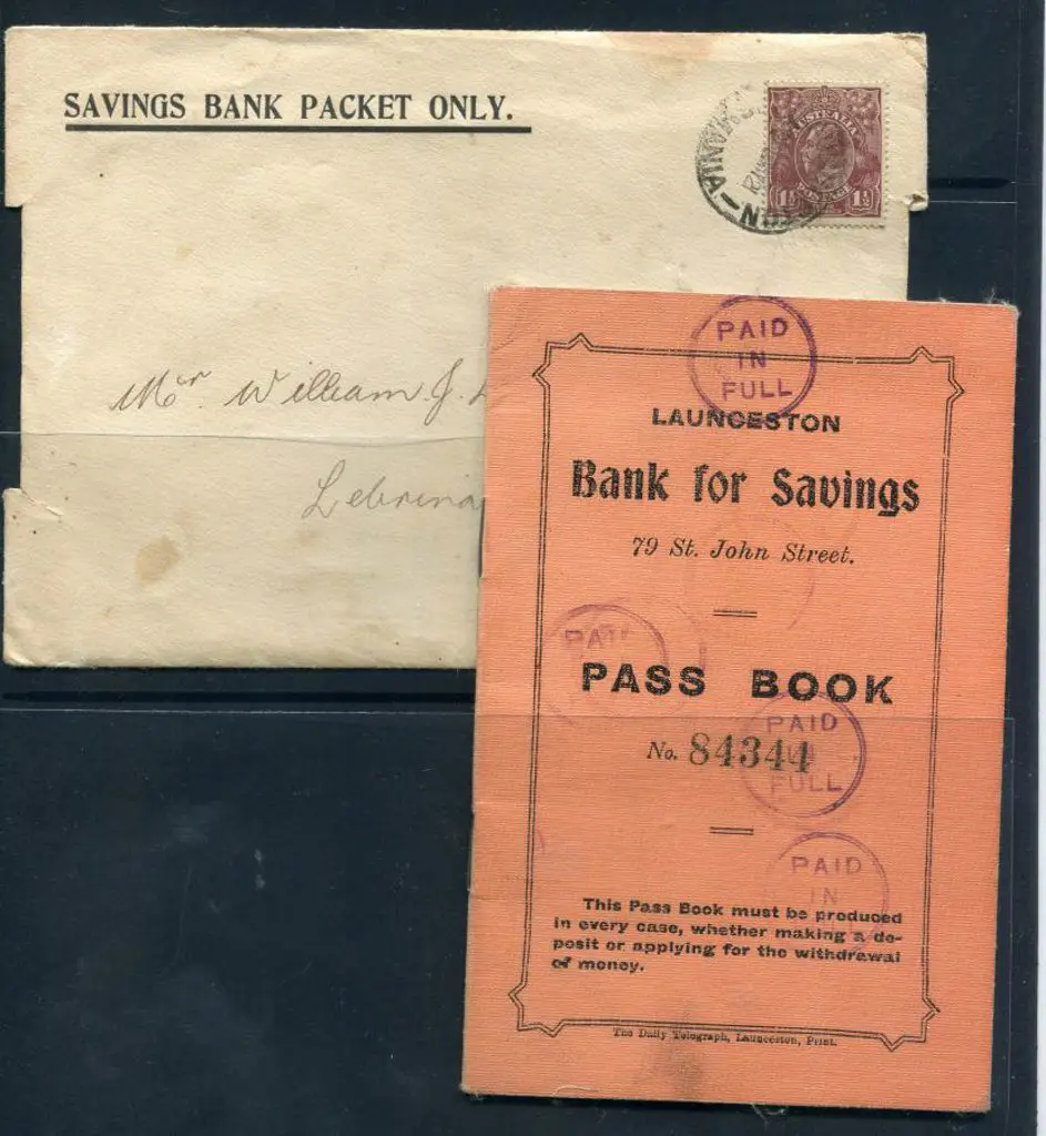 1921 "Launceston Bank for Savings" paid out Pass ... Image 1++