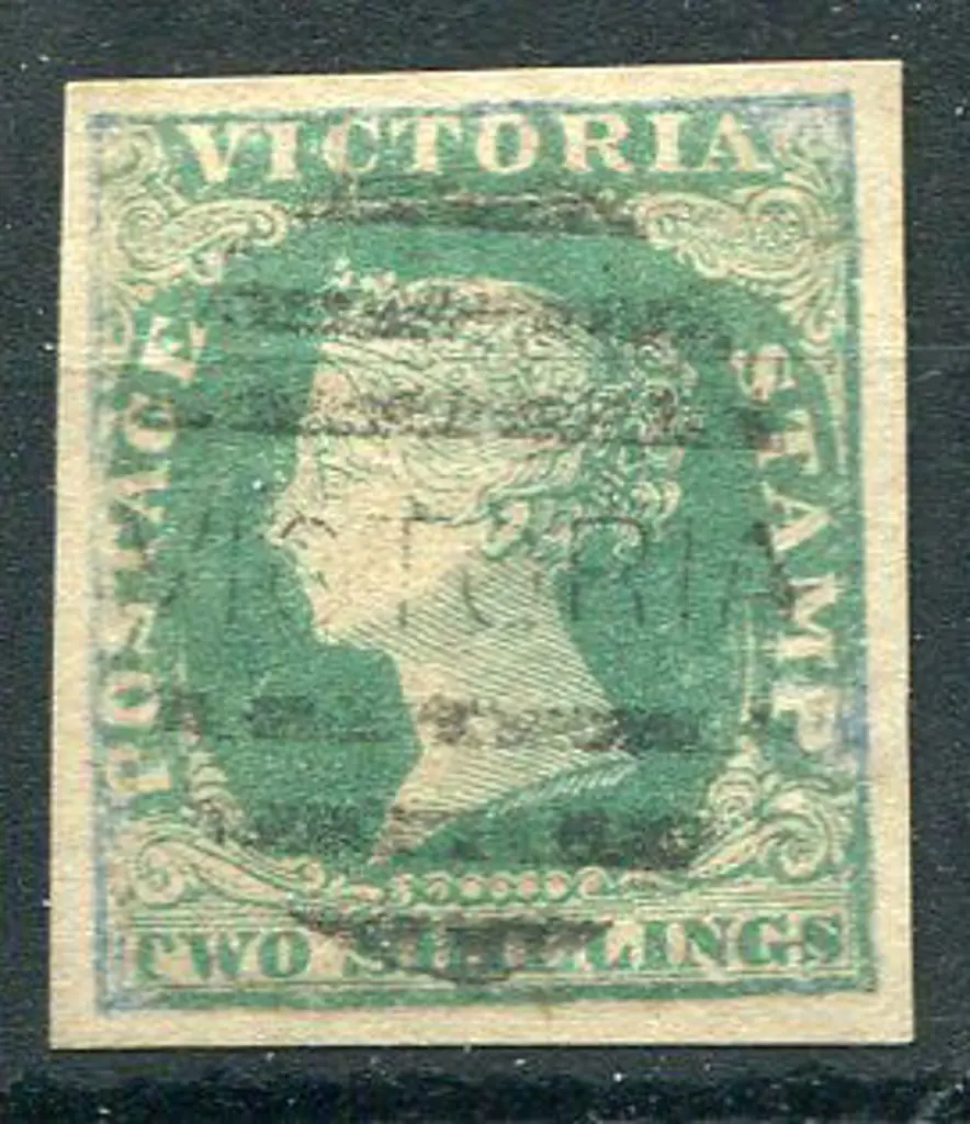 1854 2/- dull bluish-green on pale yellow. Fine ... Image 1++