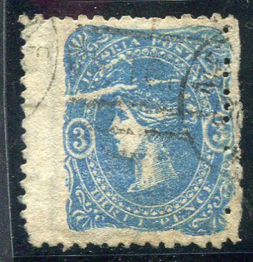 1861 3d bright blue with cracked electro variety ... Image 1++