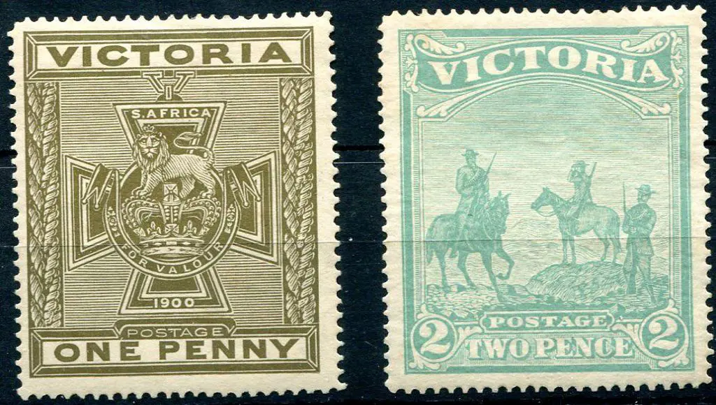 1900 Empire Patriotic Fund MLH pair. 2d (2/-) val ... Image 1++