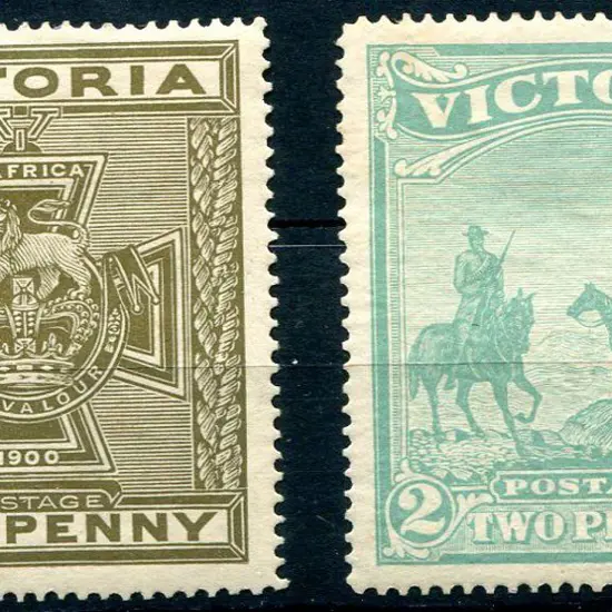 1900 Empire Patriotic Fund MLH pair. 2d (2/-) val ...