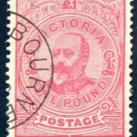 1901 £1 carmine-rose KEVII, perf 12½. CTO with ...