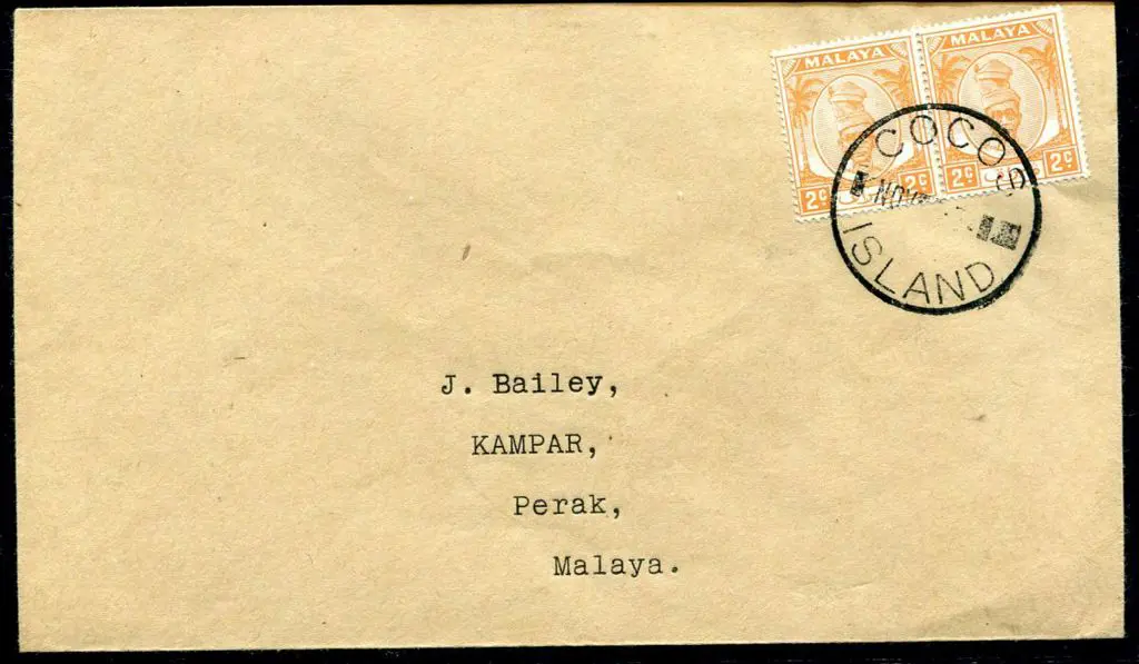 1954 (Nov) plain cover addressed to Perak franked ... Image 1++